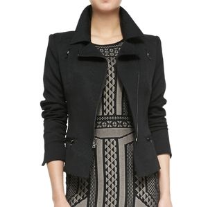 Bcbg maxazria Boe cheetah print moto jacket